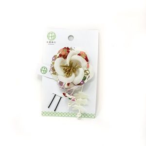 Japanese Upin - Hair Pin with Fabric Flower